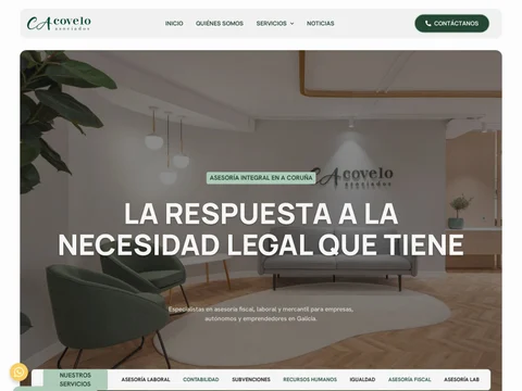 Portada de Covelo Asociados: asesoría integral en A Coruña, especialistas en fiscal, laboral y mercantil